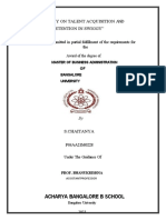 "A Study On Talent Acquisition and Retention in Swiggy" Synopsis Submitted in Partial Fulfillment of The Requirements For The Award of The Degree of