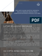 Hukum Investasi Indonesia Melalui OSS-RBA