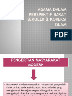 Agama Dalam Perspektif Barat Sekuler & Koreksi Islam