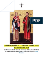Utrenia Şi Sfânta Liturghie A Sfântului Ioan Gură de Aur: Arhiepiscopul Ierusalimului (Pomenirea Morţilor)