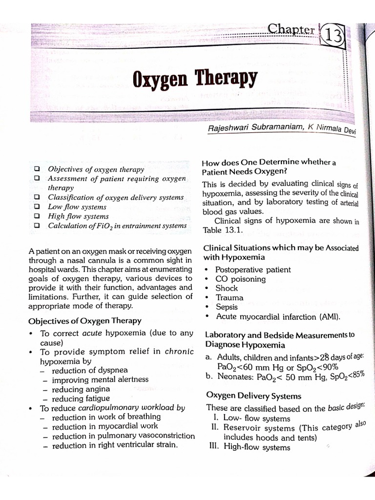 Oxygen Therapy PDF