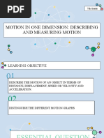 Motion in One Dimension: Describing and Measuring Motion: 7th Grade