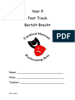 Year 9 Fast Track Bertolt Brecht