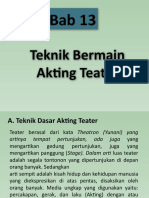 Teknik Bermain Akting Teater