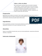 Planificación de Recetas y Mise en Plase