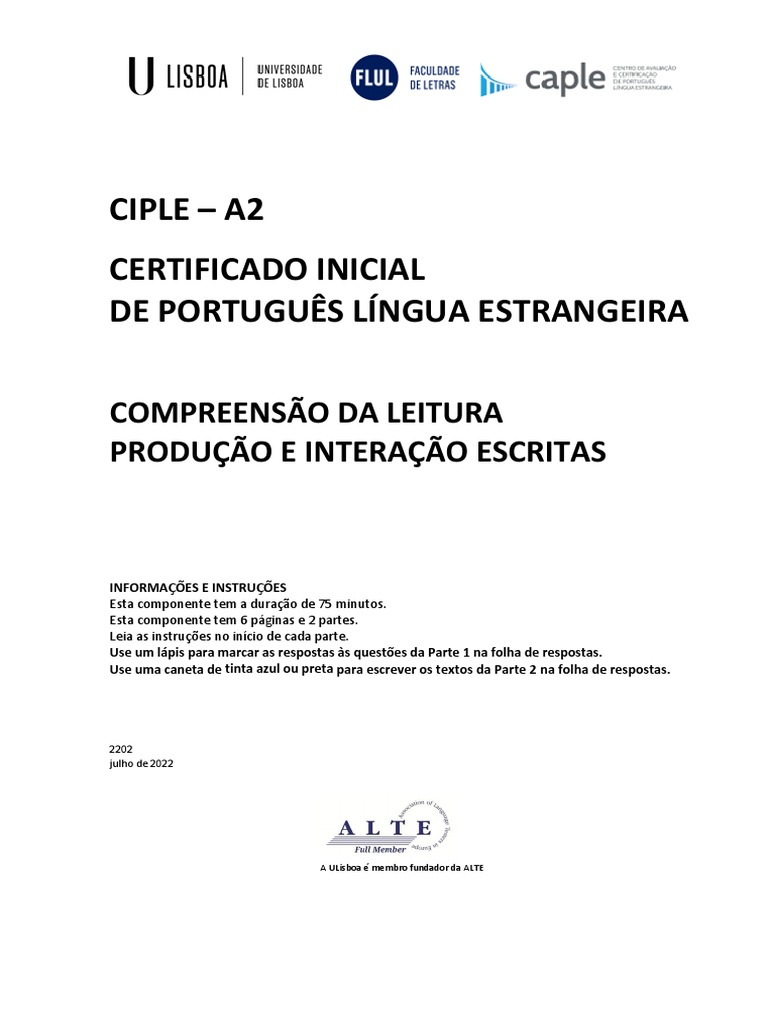 A2 Ciple CL Pie 2202 PDF Nepal Portugal