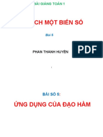 Giải Tích Một Biến Số: Phan Thanh Huyền