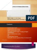 Communication Systems (Comm-01630) : Slides Credits: Dr. Uzma Nawaz University of Engineering and Technology, Peshawar