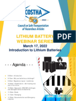 Lithium Battery Webinar Series: March 17, 2022 Introduction To Lithium Batteries