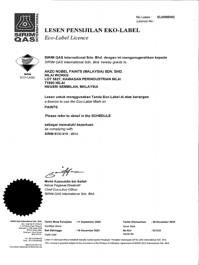 Eco Label Cert | PDF