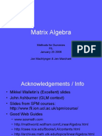 Linear Algebra Matrices