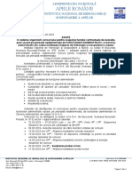 Anunt Post Vacant Functionar Administrativ Inhga