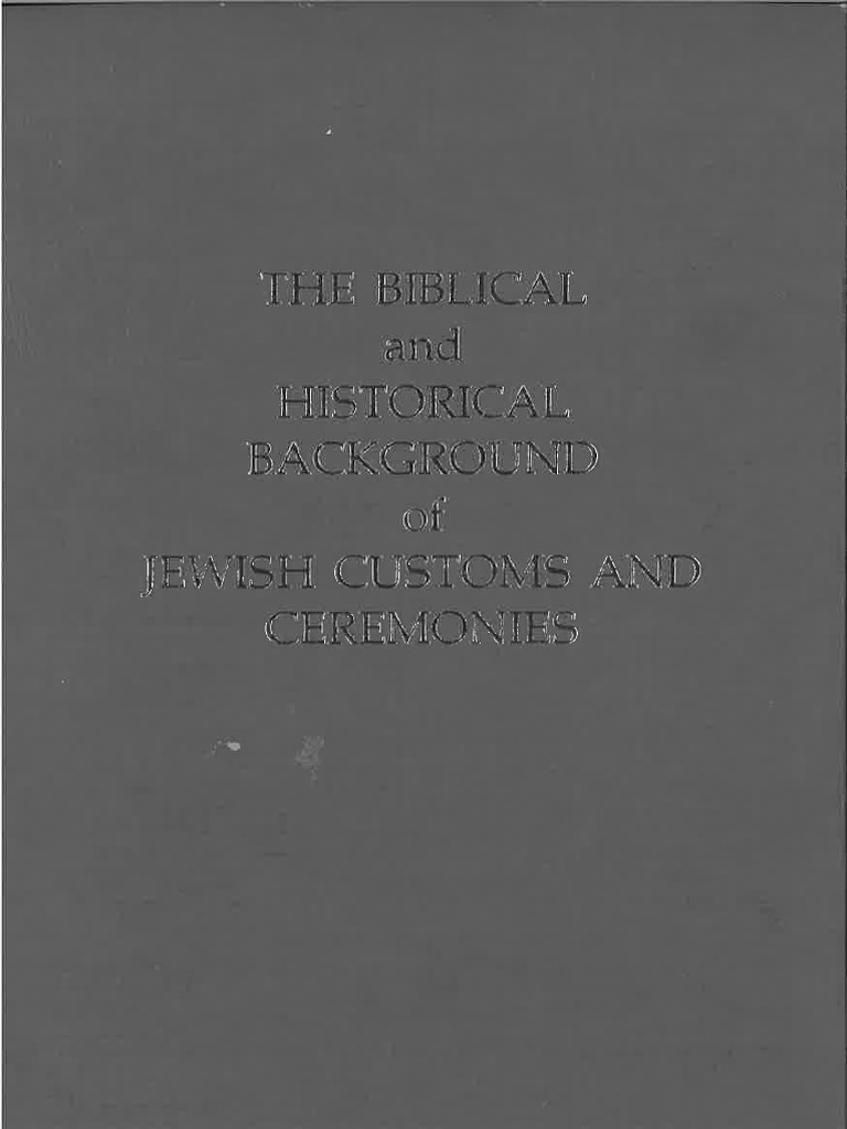 The Biblical and Historical Background | PDF