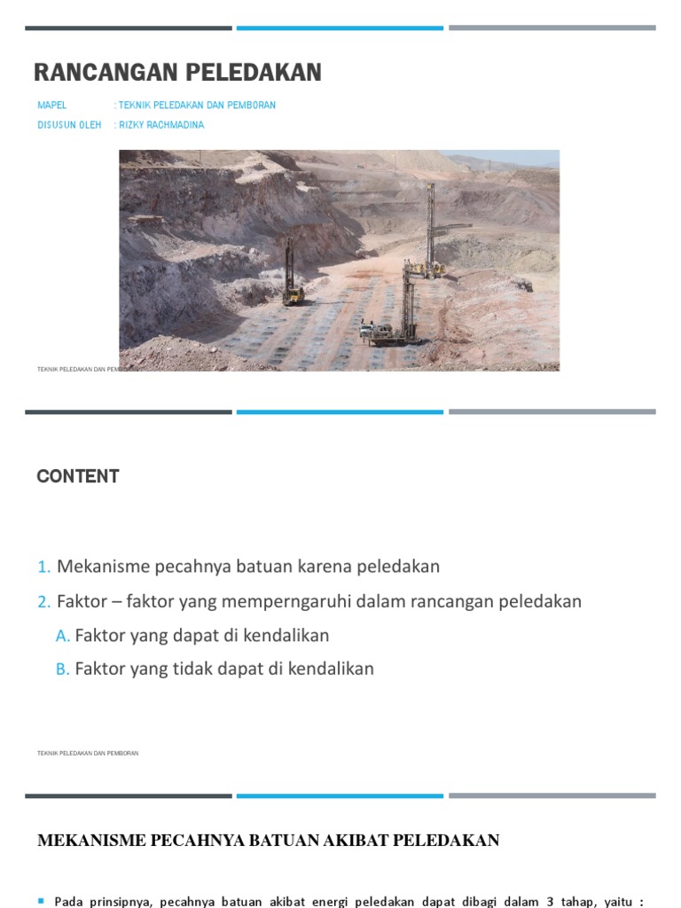 Rancangan Peledakan | PDF