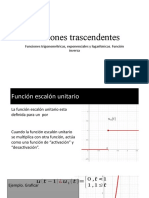 Funciones Trascendentes: Funciones Trigonométricas, Exponenciales y Logarítmicas. Función Inversa