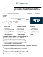 Facilties Exit Questionnaire