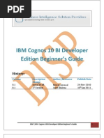 Cognos 10 BI Developer Beginner's Guide