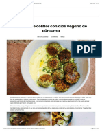 Falafels de Coliflor Con Aioli Vegano de Cúrcuma: Batch Cooking Comidas Niños