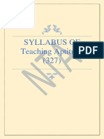 Syllabus of Teaching Aptitude