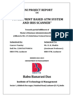 Fingerprint Based Atm System and Iris Scanner