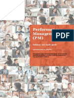Performance Management (PM) : Syllabus and Study Guide