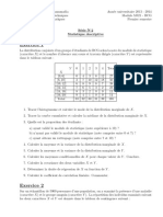 Exercice 1: S Erie N 2 Statistique Descriptive