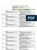 Cronograma de Trabajo Mes de Noviembre - Diciembre