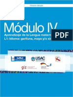 Módulo IV Aprendizaje de La Lengua Materna L1 Idioma Garífuna, Maya y Xinca