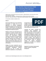 How Are Continuous Quality Improvement (CQI) Approaches Used in Evaluating Management Development Programs? A Literature Review