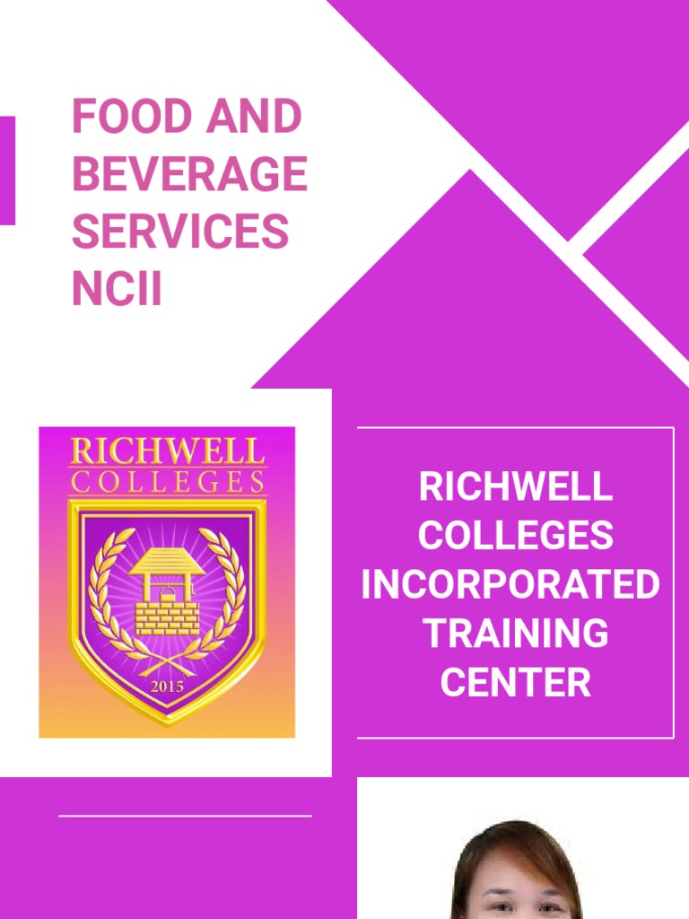 Food and Beverage Services Ncii PDF Cognitive Science Pedagogy