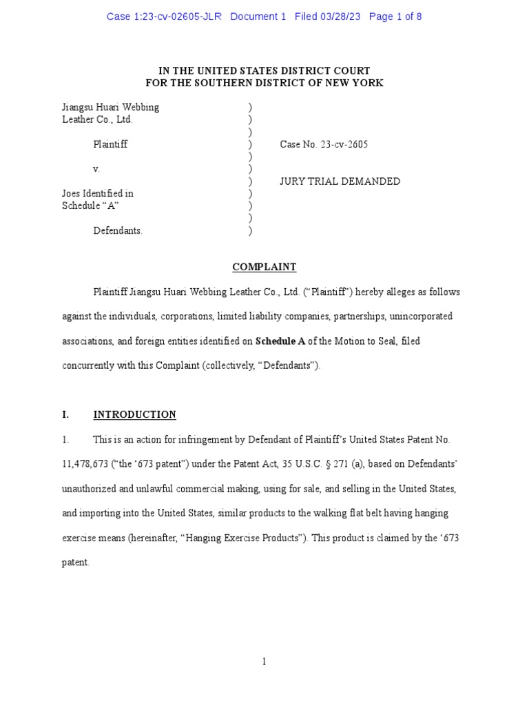 jiangsu-huari-webbing-leather-v-joes-complaint-sdny-pdf