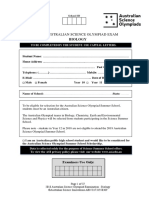 School ID form for Australian Science Olympiad