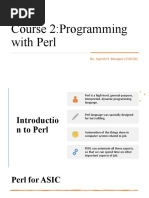 Course 2:programming With Perl: By: Jayesh H. Munjani (159250)