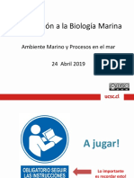 Introducción A La Biología Marina: Ambiente Marino y Procesos en El Mar 24 Abril 2019