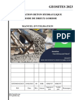 Geosites 2023: Formulation Beton Hydraulique Methode de Dreux Gorisse Manuel D'Utilisation