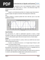 Chapter-1 Introduction To Signals and Systems: Signal