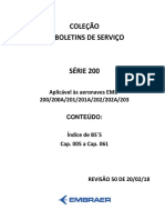 Coleção de boletins de serviço para aeronaves EMB-200/201