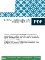 Legal Referencing in Contracts