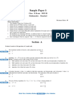 Sample Paper 5: Class-X Exam - 2022-23 Mathematics - Standard