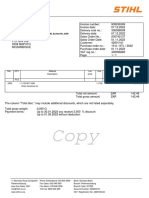 Tax Invoice: Andreas STIHL (Pty) LTD., P O Box 100148, Scottsville, 3209