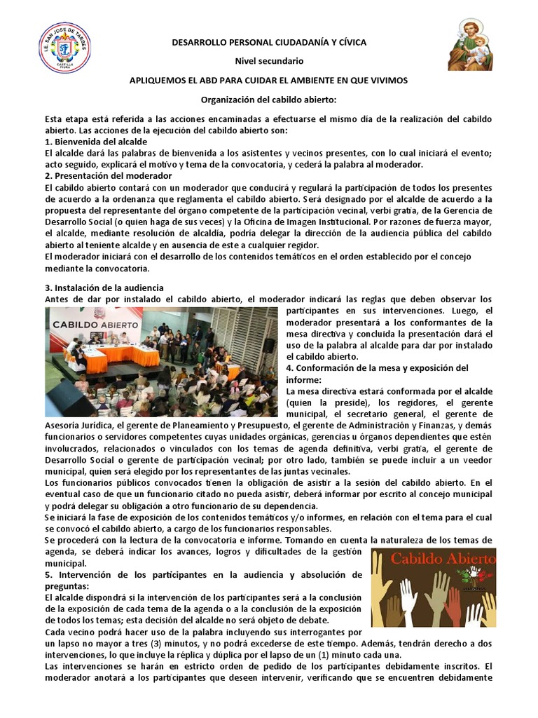 Organización Del Cabildo Pdf Gobierno Local Alcalde