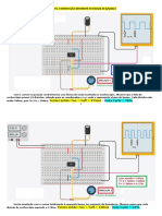 Simulação de circuito com potenciômetro e osciloscópio