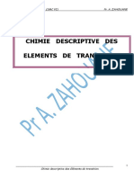 Chimie Descriptive Des Elements de Transition