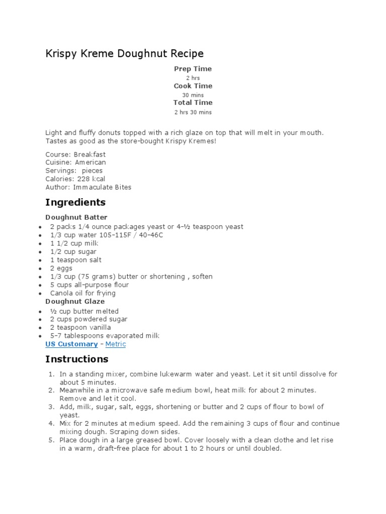 KRISPY KREME DONUT INGREDIENTS PDF visual data 5