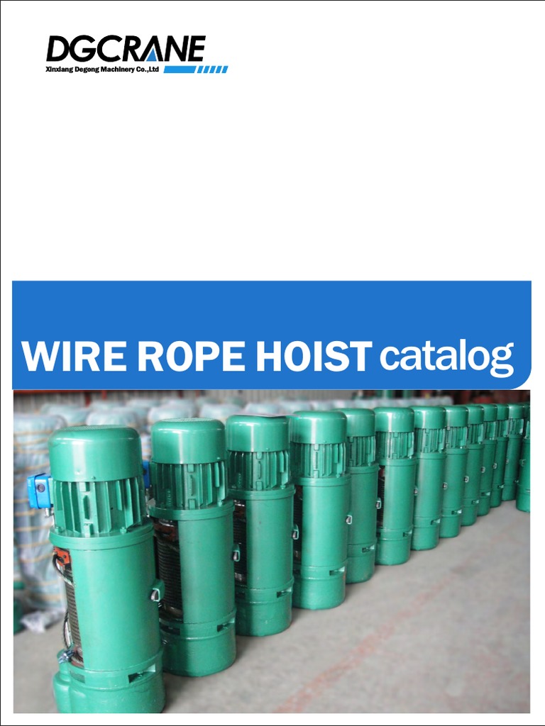 1 Catalogue For CD & MD Electric Wire Rope Hoist DGCRANE | PDF