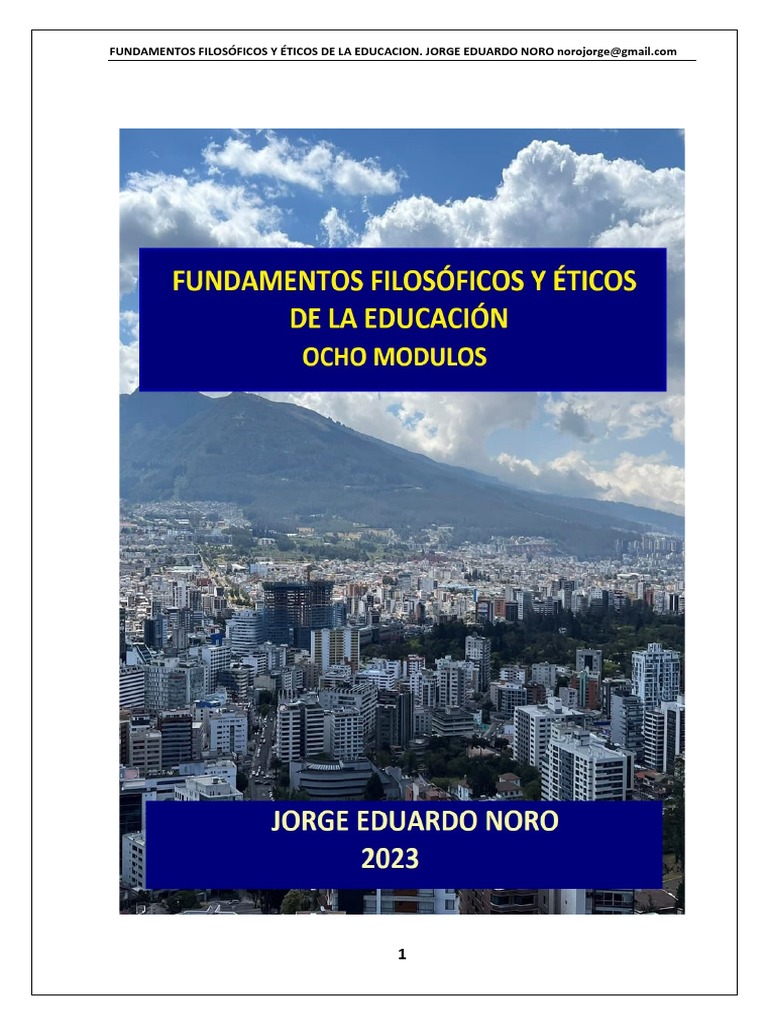 Fundamentos Filosoficos y Eticos de La Educacion + Ocho Modulos | PDF ...