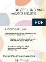 Word Spelling