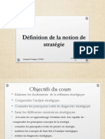 Définition de La Notion de Stratégie: 12/05/20 22 Management Stratégique / ESSEM/, 1