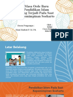 Masa Orde Baru Pendidikan Islam Yang Terjadi Pada Saat Kepemimpinan Soeharto