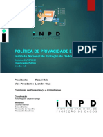 Política de Privacidade Externa: Instituto Nacional de Proteção de Dados - INPD